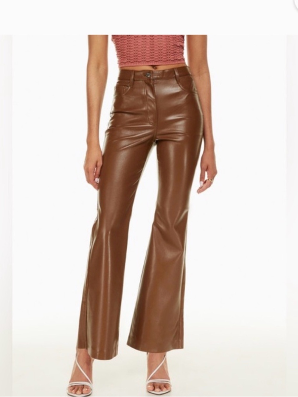 Aritzia Melina Flare Vegan Leather Pants NEVER WORN